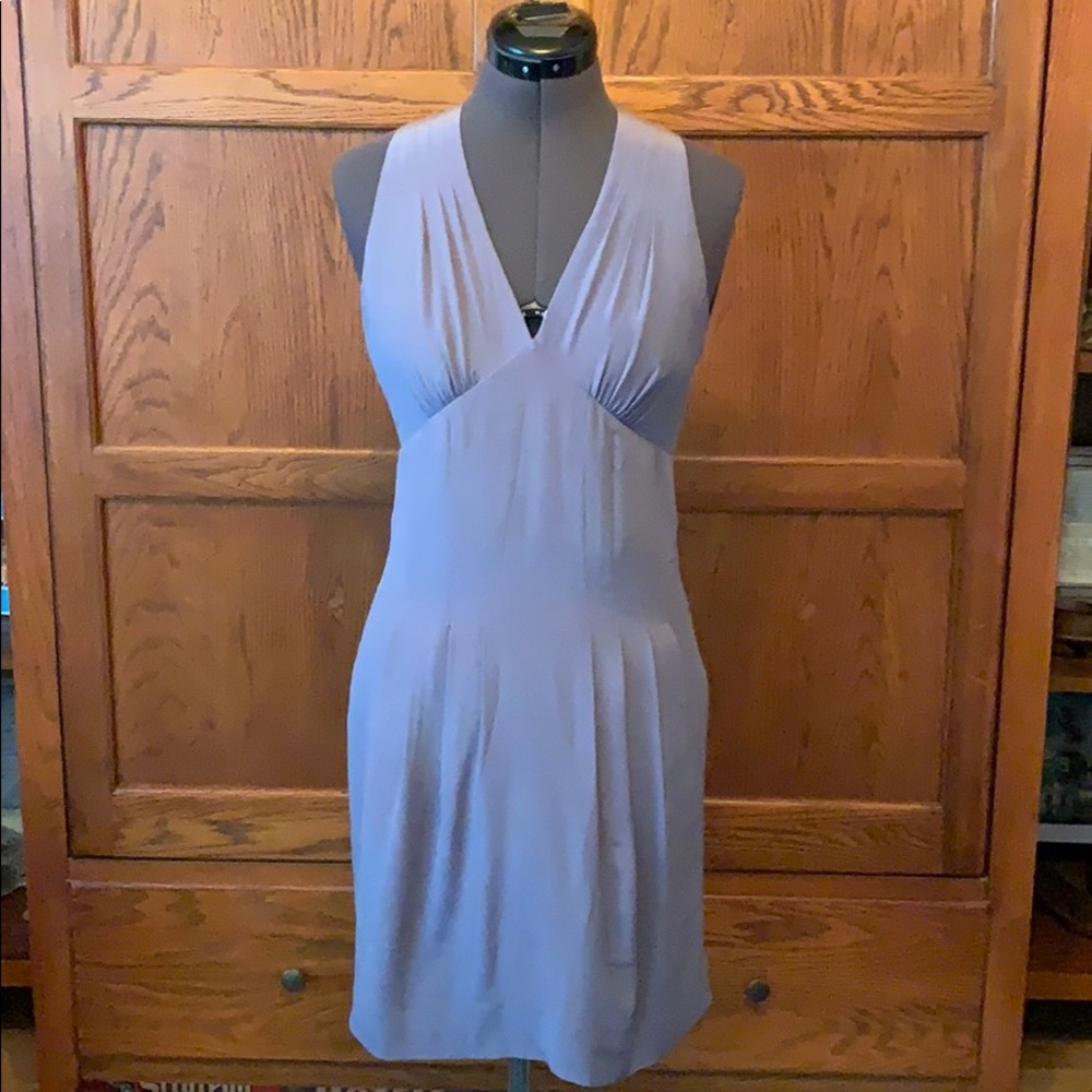 NWOT BR lavender cross back silk dress 0P